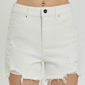New never worn White Distressed RISEN Shorts